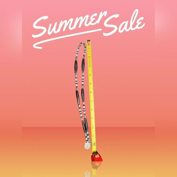 💍Beaded Necklace With Turtle Charm Vintage - Picture 2 of 4